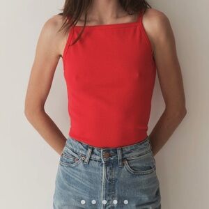 Doen Angie Tank XS Scarlet EUC